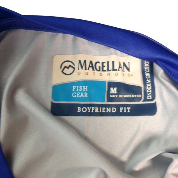 Magellan Outdoors Womens M Boyfriend Fit Gradient Long Sleeve Shirt Fish Gear - Picture 5 of 6